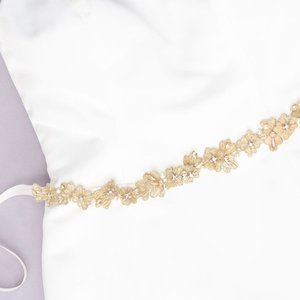 Sahara Gold Accent Bridal Sash Belt